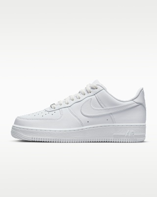White Nike Air Force 1 low sneaker in profile